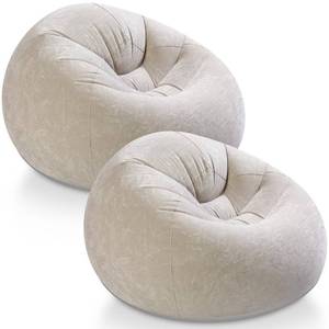 lot 2952 image: Realspring Inflatable Bean Bag Chair for Adults Blow up Chair Lazy Sofa Lounge Folding Portable Movie Night Chair for Reading Room Bedroom Living Room Camping(Coffee,2 Pcs)
