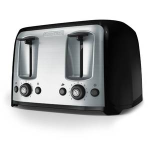 lot 2978 image: BLACKDECKER 4-Slice Toaster, Extra Wide Slots, 7 Shade Settings, 1400 Watts, Frozen and Bagel Buttons, Toast Shade Selector, Extra Lift