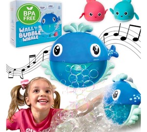 lot 406 image: Musical Bubble Machine for Toddlers - Battery Operated - Bubble Blower - Fun Bubble Bath Kids Toy - Perfect Toddler Bath Time Play - Great Pool Toys Gift (WHALE)