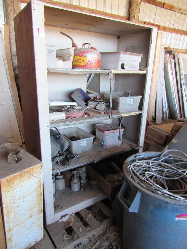 lot 7556 image: Wood Shelf & Contents