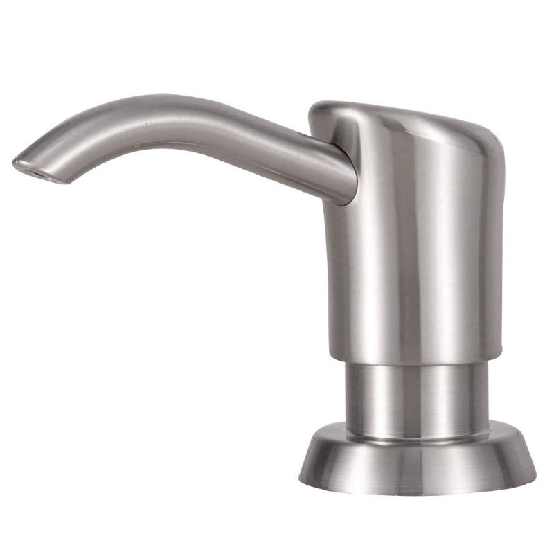 lot 6552010 image: GAGALIFE Built in Sink Soap Dispenser or Lotion Dispenser for Kitchen Sink, Brushed Nickel ABS Pump Head, with 13 Ounce Large PET Soap Bottle