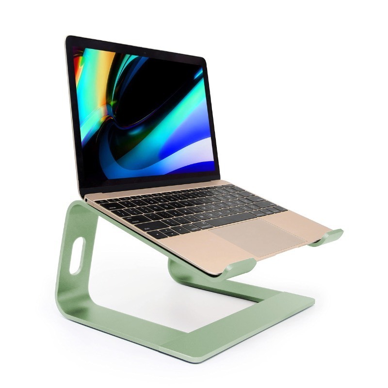 lot 6552183 image: Laptop Stand,Ergonomic Aluminum Laptop Mount Computer Stand,Detachable Laptop Riser,Notebook Holder Stand Compatible with MacBook ProAir HP Lenovo Samsung,Dell,All 10-17.3 Laptops (Apple Green)