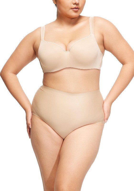 lot 6552302 image: STRAWBERRY WEEKS LEAKPROOF 2.0 High Waist Period Underwear for Women  Period Panties Women Heavy Flow  Mild Incontinence Protective Underwear Ultimate Absorbency Holds 6 Tampons (4XL5XL, Beige)