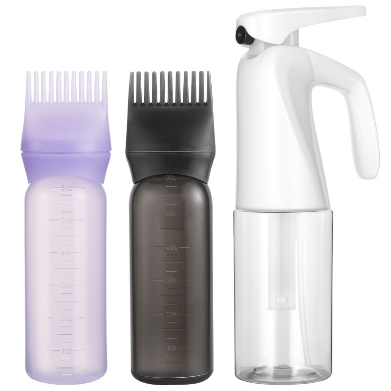 lot 6552370 image: Pimoys Root Comb Applicator Bottle and Continuous Hair Spray Bottle, Hair Oil Applicator Hair Water Mister Oiling Applicator for Dye Hairstyling