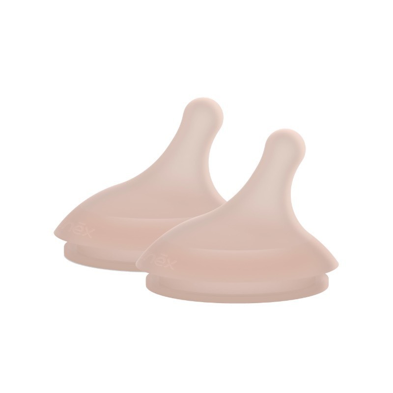 lot 6552544 image: Suavinex Zero.Zero Medium Flow Asymmetrical Silicone Nipple, 2 Pack (3m), Deep