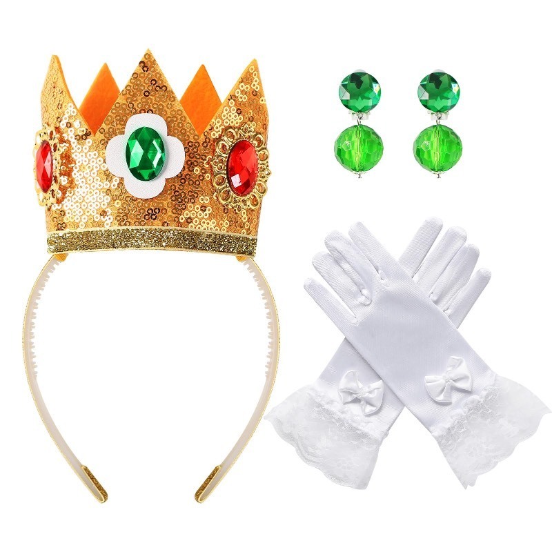 lot 6553141 image: Princess Crown Earrings Gloves Dress Up Halloween Costume Accessories