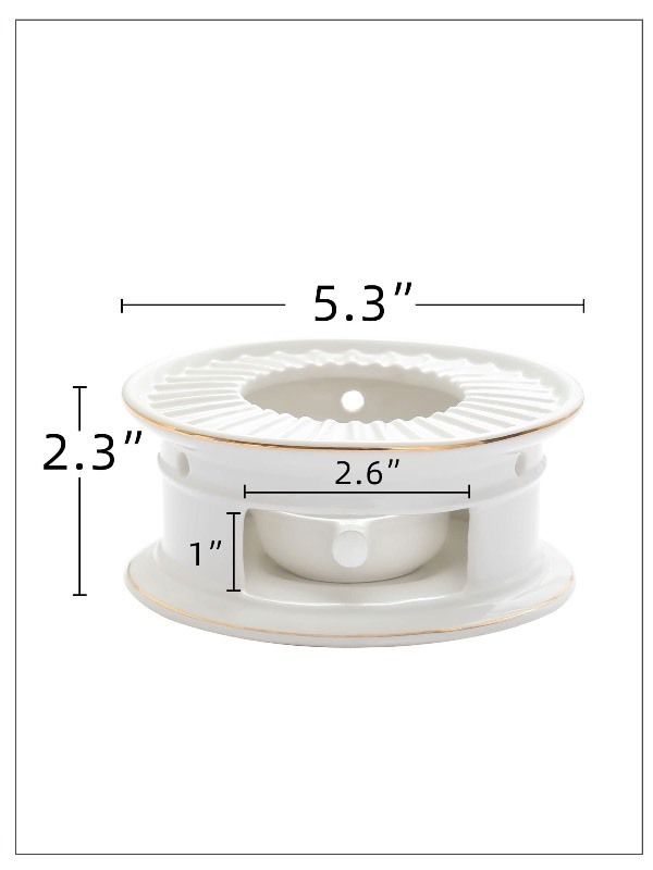 lot 6553223 image: Teapot Warmers Ceramic Teapot Warmer Coffee and Milk Tea Warmer Tea Set(with Candle Hold)