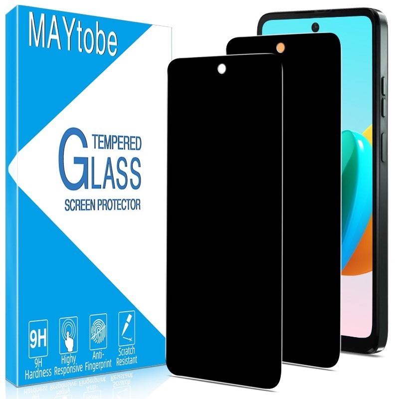 lot 6553265 image: MAYtobe 2 Pack Privacy Screen Protector For Motorola Moto G 5G 2024 Tempered Glass, 9H Hardness, Anti Scratch, Bubble Free, Easy to Install