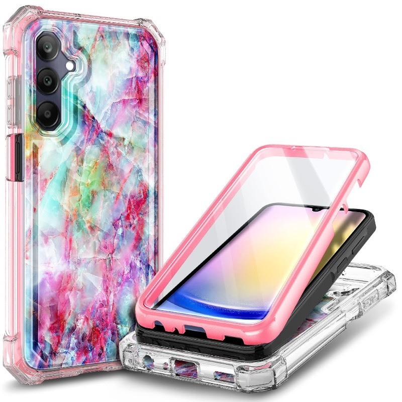 lot 6554237 image: WDHD for Samsung Galaxy A35 5G Case, Slim Stylish Full-Body Protective Shockproof Rugged Bumper Case for Galaxy A35 5G with Built-in Screen Protector (Marble Designed Fantasy)