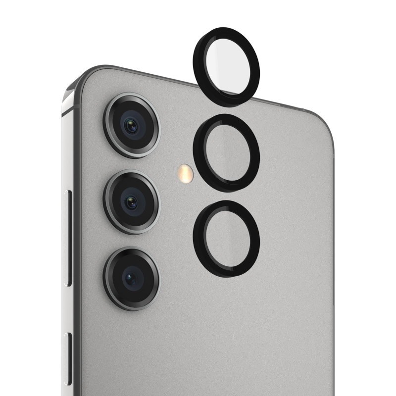 lot 6554313 image: Case-Mate Samsung Galaxy S24 Camera Lens Protector wBlack Aluminum Rings - Double Tempered Glass -Includes Lens Protection Guarantee - Ultra HD View wNight Shooting, Case Friendly, Easy to Install
