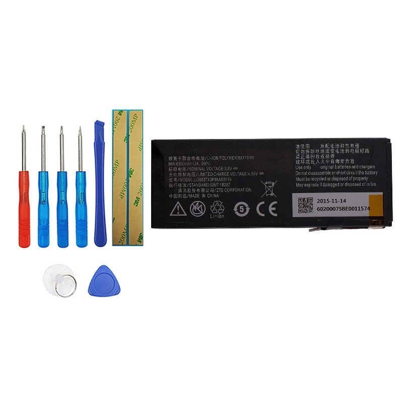 lot 6554316 image: Vvsialeek Li3863T43P6HA03715 Replacement Battery Compatible with ZTE MF97G Spro 2 Android Smart Projector with Toolkit