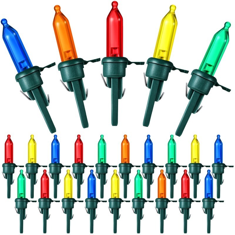 lot 6554318 image: Honoson 120 Pieces LED Replacement Christmas Bulb 3v Waterproof LED Lights Bulb Bulk for Christmas Tree Decorations Xmas Indoor Outdoor Home Light Decor