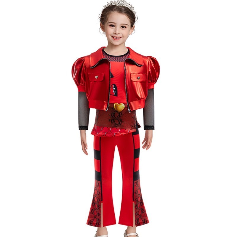 lot 6554405 image: Lgandpg Red Costume Kid, Rise of Red Costume Girls Halloween Dress Up 3PCS Set