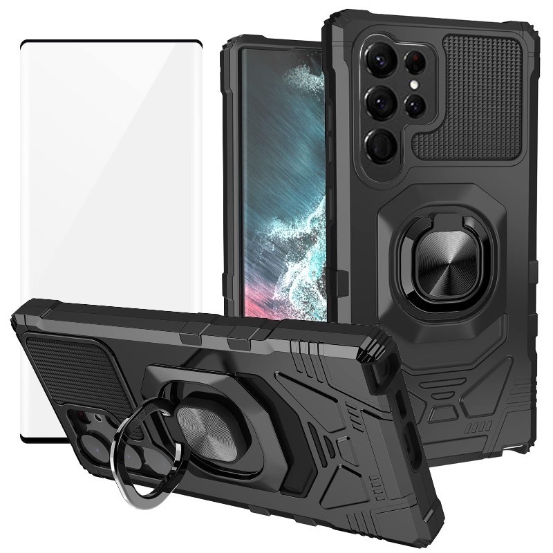 lot 6554436 image: Ailiber Phone Case for Samsung Galaxy S23 Ultra 5G, Samsung S23Ultra 5G Case with Screen Protector, Ring Kickstand for Magnetic Car Mount, Heavy Duty Protective Phone Cover for Galaxy S23 Ultra-Green