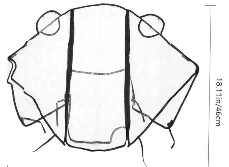 lot 6554492 image: MERRYHAPY Rain Cover Rain Suit Rain Jacket Stroller Cover Rain Suit Stroller Sun Stroller Accessories Travel Stroller Raincoat Eva Transparent