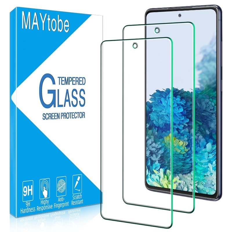 lot 6554495 image: MAYtobe 2 Pack Designed For Samsung Galaxy S20 FE 5G, Galaxy S20 FE Tempered Glass Screen Protector, Support Fingerprint Reader, Anti Scratch, Bubble Free, Case Friendly