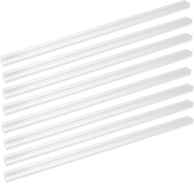 lot 6554568 image: Tugaizi 8 PCS Rigid Vinyl Clear Plastic Slip On Cabinet Door Protector Plastic Edge Guard for Protecting Kitchen Cabinet Bar Stool Foot Rails Chair Rung from Chipping Suit for Thickness Less Than 34