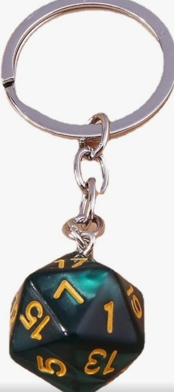 lot 6555136 image: Key Ring Multi-Faceted Dice Keychain Simple Backpack Handbag Key Chain Car Key Ring