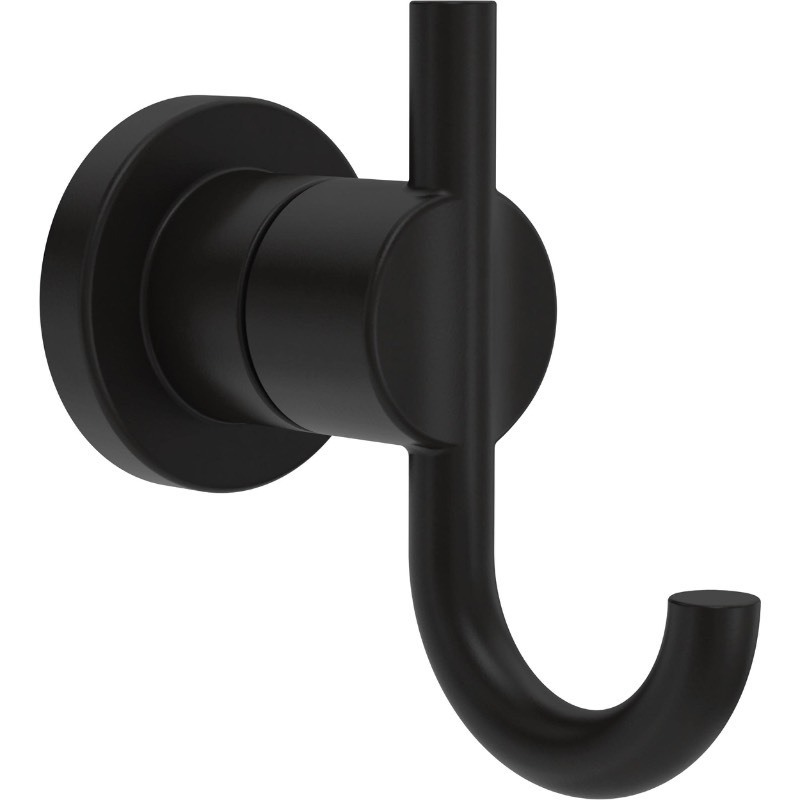 lot 6555190 image: Delta Nicoli (1-Pack) Towel Hooks Matte Black Double Bathroom Hooks Wall Mounted for Robes & Towels Hand Towel Hook Holder Kitchen, Bathroom Accessories NIC35-MB