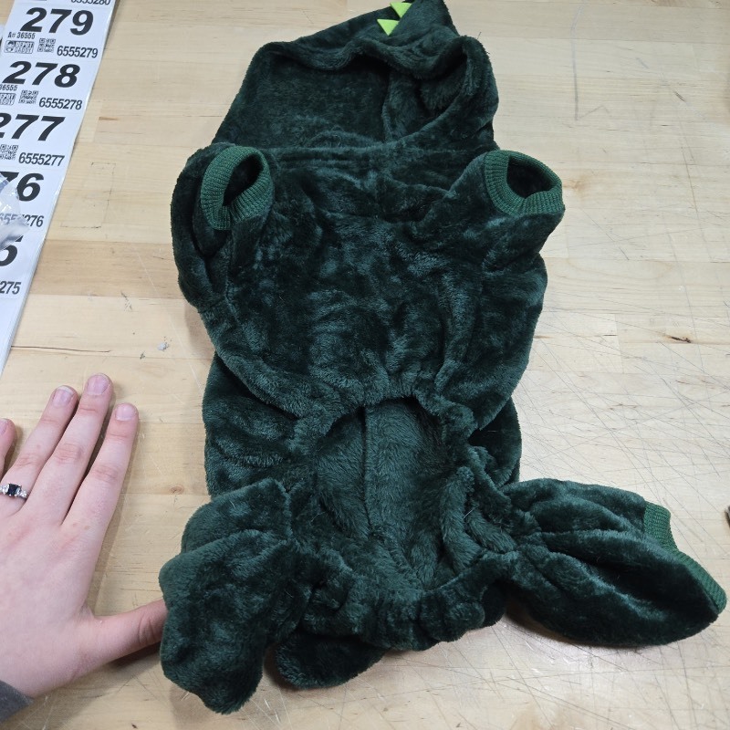 lot 6555272 image: 1 Pc Soft Fuzzy Fleece Dinosaur Dog Pajamas Dog Shirt - SMedium