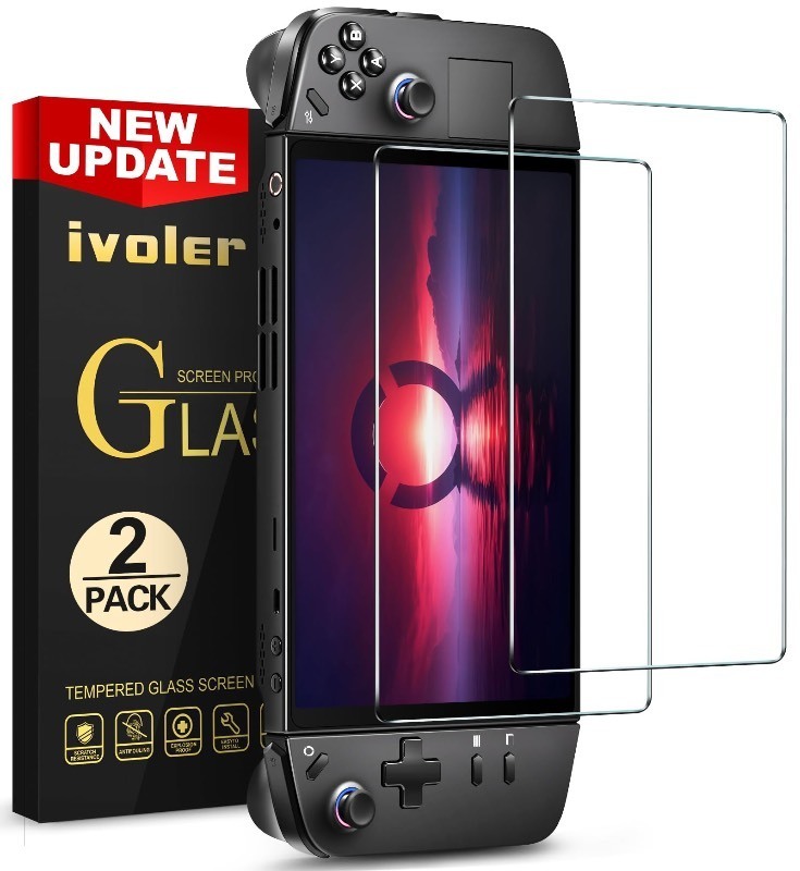 lot 6556121 image: ivoler 2-Pack Upgrade Version Screen Protector for Lenovo Legion Go Gaming Handheld 8.8 inch 2023, Full Coverage Tempered Glass Transparent HD Clear Anti-Scratch for Lenovo Legion Go 8.8