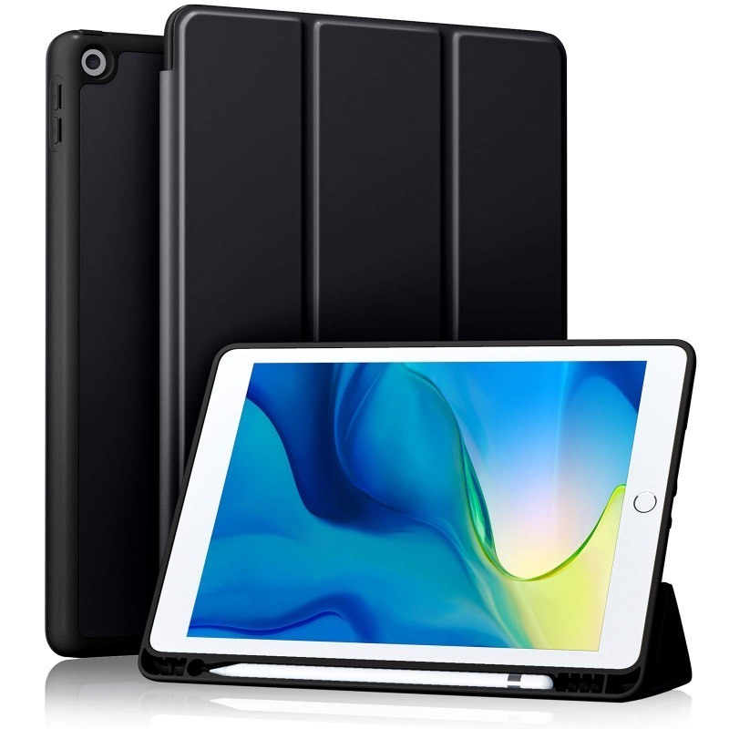 lot 6556132 image: Akkerds Case Compatible with iPad 10.2 Inch 202120202019, for iPad 9th8th7th Generation Case with Pencil Holder, Protective Case with Soft TPU Back, Auto SleepWake Cover, Black