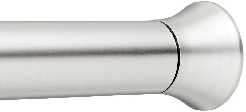 lot 6556222 image: Amazon Basics Easy to Install Spring Tension Curtain Rod, Adjustable 24-36 Width - Nickel, Classic Finial, 7 Pound Weight Capacity