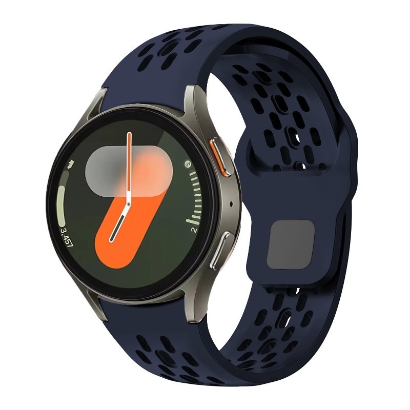 lot 6556381 image: Breathable Bands for Samsung Galaxy Watch 7654FE Band 40mm 44mmGalaxy Watch 6 Classic 47mm 43mmWatch 4 Classic 46mm 42mmWatch 5 pro 45mm,No Gap Silicone Sport Strap Correa Replacement MenWomen