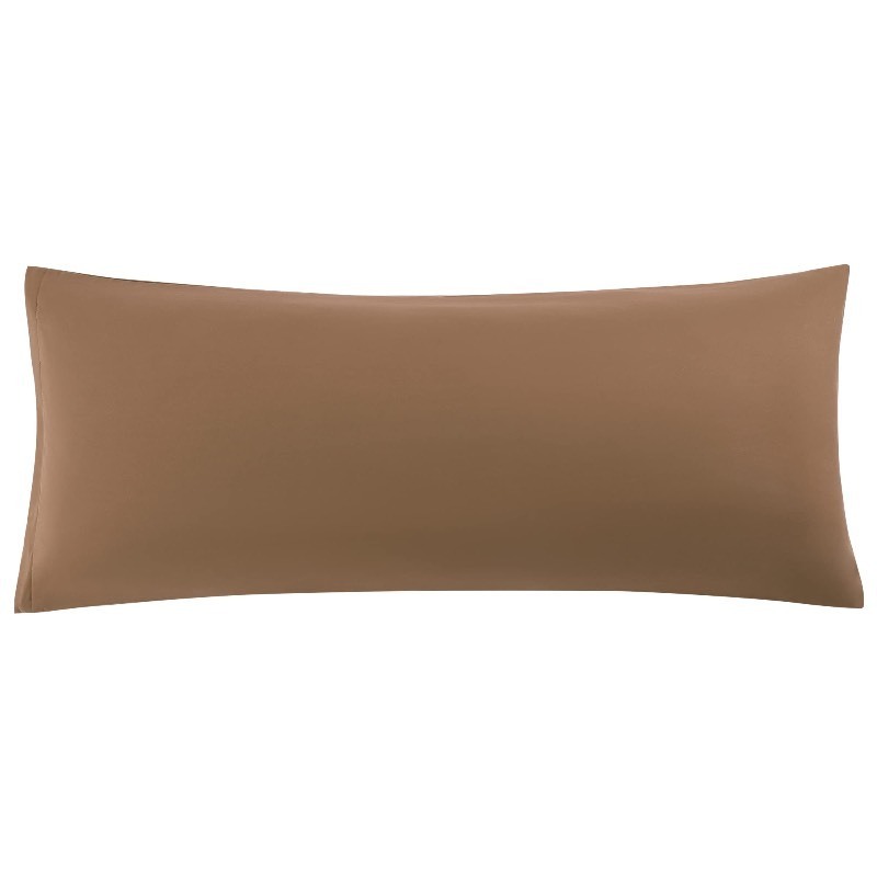 lot 6556503 image: uxcell Soft Microfiber Body Pillow Cover with Zipper Closure, Long Pillow Cases for Body Pillows Weave for 90 GSM Polyester, Brown Body (20x48)