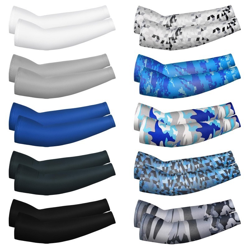 lot 6556509 image: Xuhal Arm Sleeves Kids Baseball Compression Sleeve Sun Protection UV Cooling Arm Cover for Youth(8-10 Years, Stylish Style)