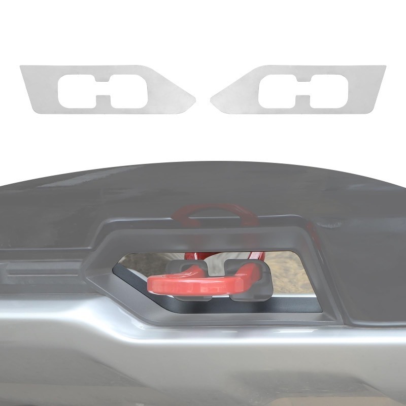 lot 6556574 image: RT-TCZ for Chevy Silverado Front Bumper Tow Hook Trim Cover for Chevrolet Silverado 2019 Up Chrome Exterior Accessories 2pcs