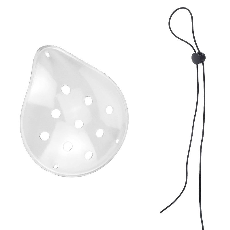 lot 6561156 image: 1 Pcs 9-Hole Plastic Eye Patches with 1 Elastic Rope, Breathable and Comfortable, Eye Protection, Suitable for Children, Adults Eye Surgery Covering, Breathable After Surgery Eye Protection