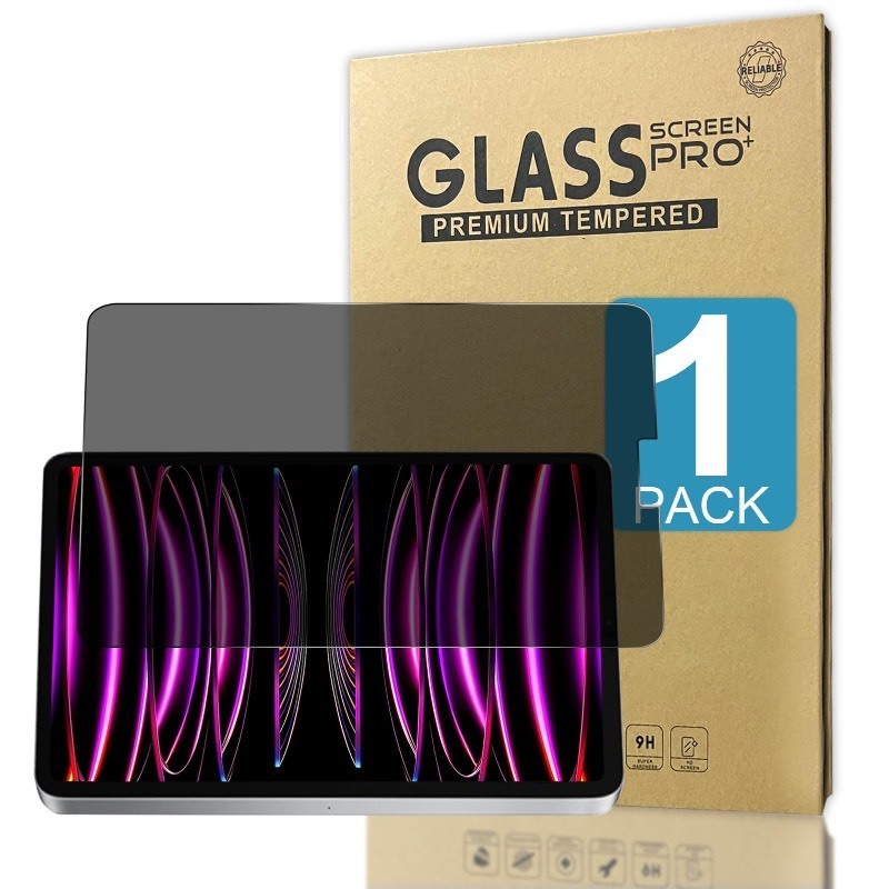 lot 6561237 image: Lapocover Privacy Screen Protector for iPad Pro 12.9 6th 5th  4th 3rd,2022202120202018 Model,Tempered Glass Privacy Screen Protector with 9H HardnessBubble Freescratch-resistant