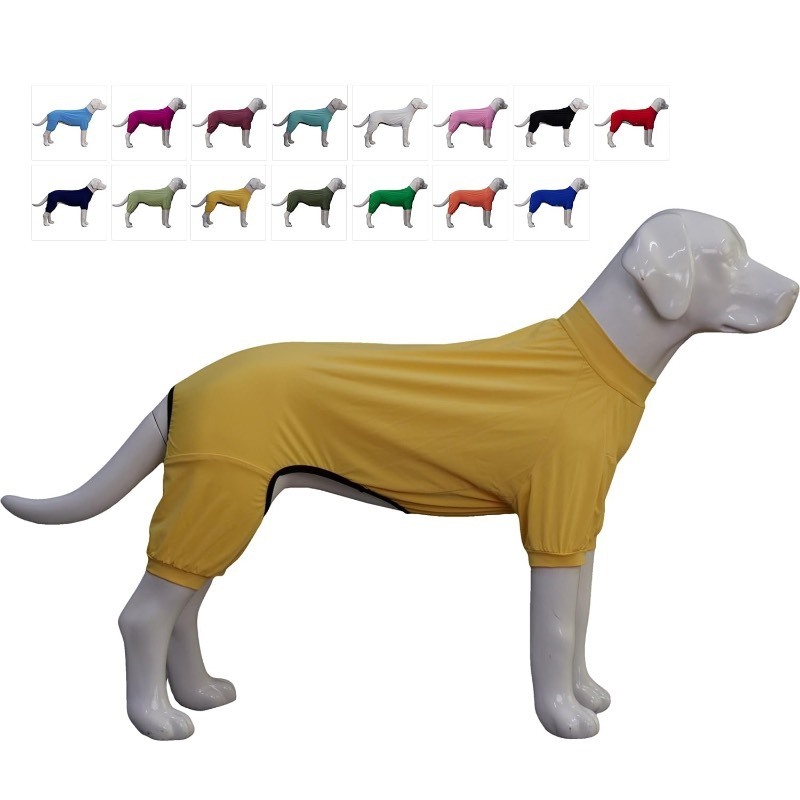 lot 6561256 image: LoveLongLong Dog Jumpsuit with UV Protection and Quick-Dry Fabric for Spring Summer Pet Pajamas Yellow XS