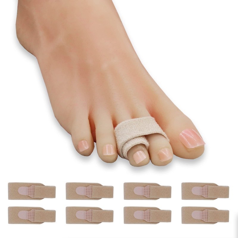lot 6561502 image: Winiyou Fabric Toe Wraps for Women and Men, 8 Pack of Toe Splints for Broken Toe, Hammer Toe, Crooked Toe, Curled Toe, Toe Separators Bandages for Straightening Small Toes, Bent Toes