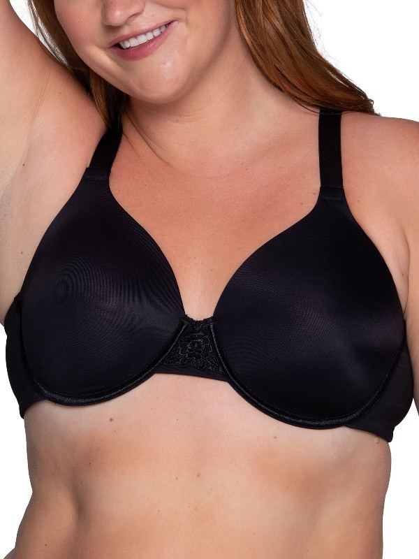 lot 6562044 image: Vanity Fair womens Full Figure Beauty Back Smoothing Bra, Underwire - Black, 40B US