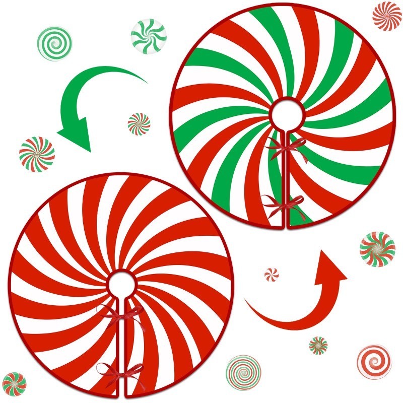 lot 6562064 image: Summer Hawaii Tree Skirt Independence Day 36 Inch Reversible Summer Flamingo Double Sided Print Mat Christmas Party Supplies for Home Tabletop Trees Holiday Decoration (FlamingoIndependence Day)