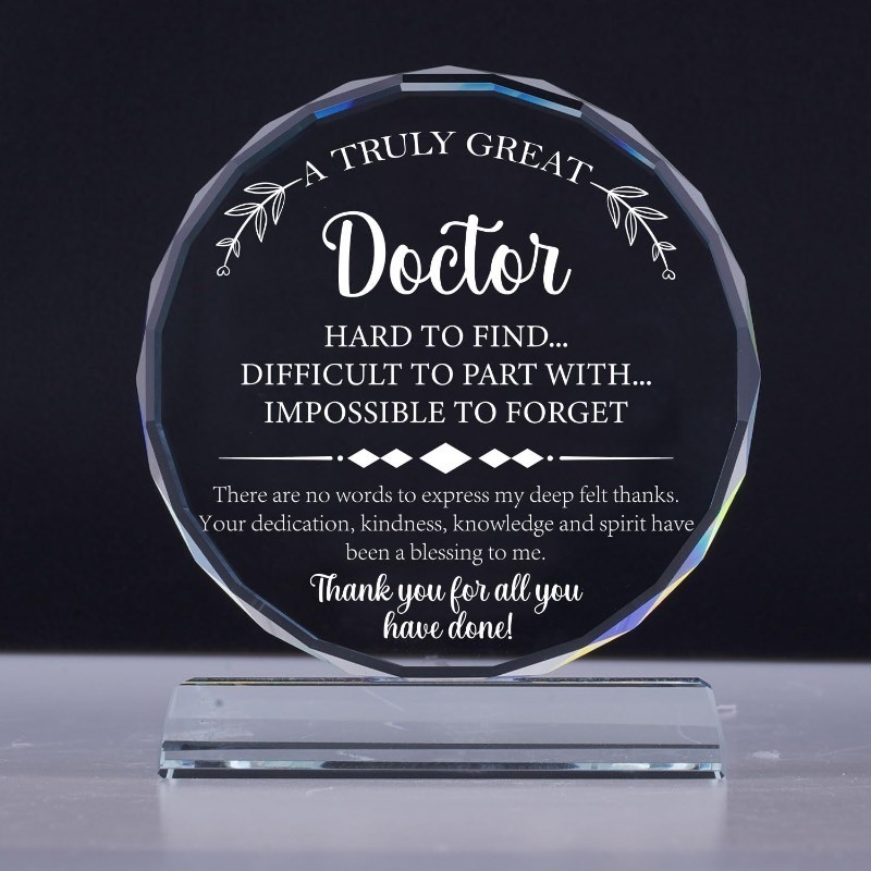 lot 6562455 image: Uniquilling Gifts for Doctor, Best Doctor Award Crystal Plaque with Gift Box Packaging, AppreciationThank You Gifts for Doctor, ChristmasRetirementBirthday Gifts for Doctor