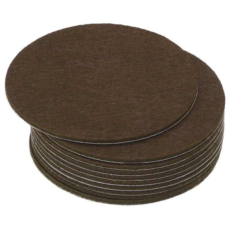 lot 6563044 image: PATIKIL 5.5 Inch Diameter Lamp Base Felt, 10Pack 2mm Thickness Round Soft Adhesive Non-Slip Anti-Scratch Backed Felt for Lamp Furniture DIY Craft, Coffee