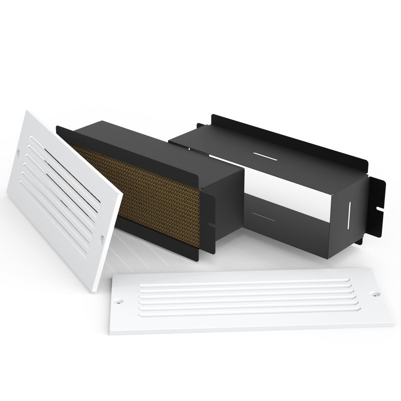lot 6563130 image: Suprocky Wall Return Air Pathway Kit with Filter (12x 4 Retrofit), Durable, AP1204P Matte White Zone Air Pathway, Wall to Wall Vent, Wall Air Vent Cover, Fits Sidewalls