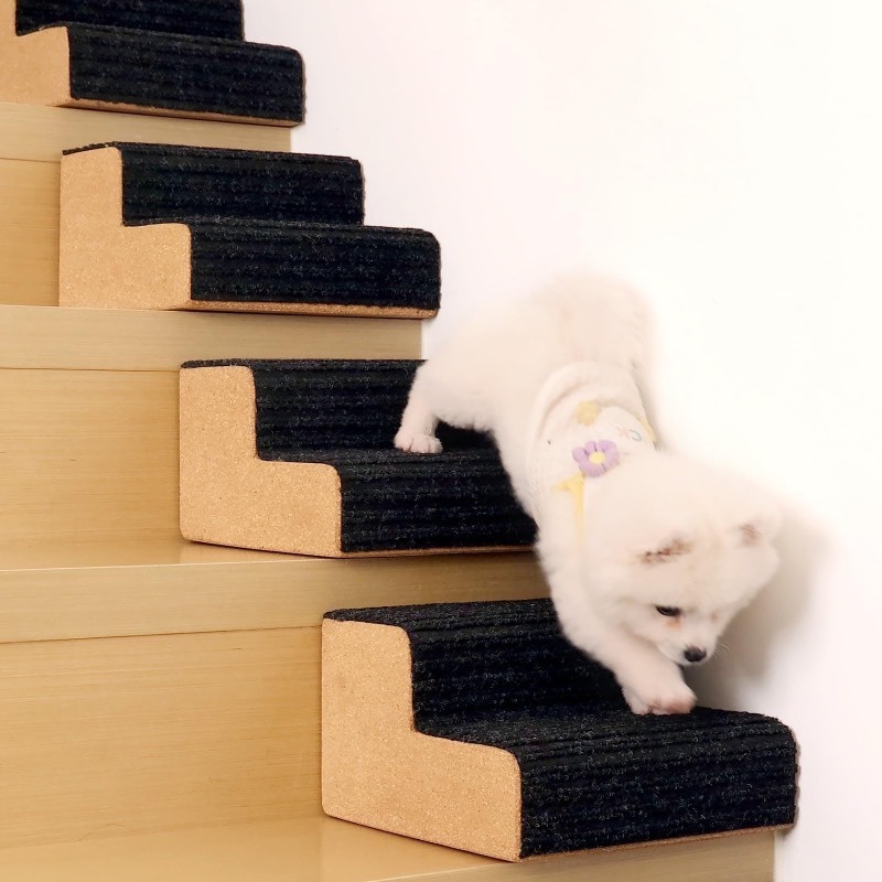 lot 6563331 image: HIDODO Dog Ramp for Small Dogs, 2 Step Modular Foam Dog Stairs for Any Staircase, Dog Step Stairwedge with Durable Non-Slip for Small Medium Old Dog Puppy (1 Pack)