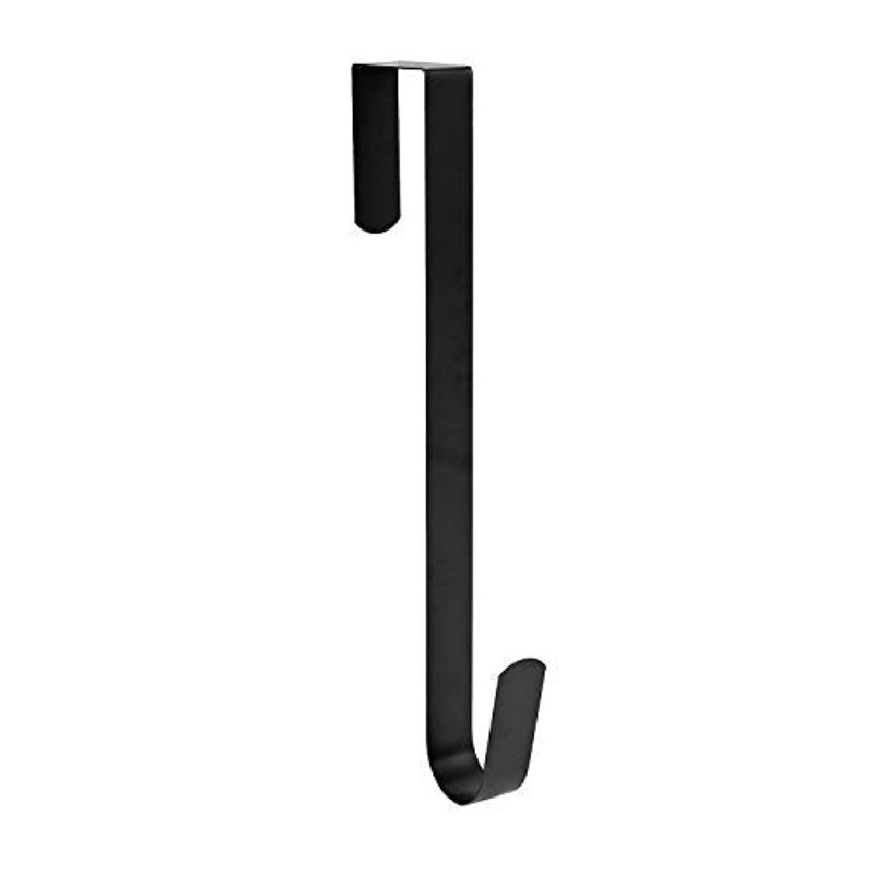 lot 6563476 image: Sattiyrch 15 Wreath Hanger for Front Door Metal Over The Door Single Hook, Black(1)