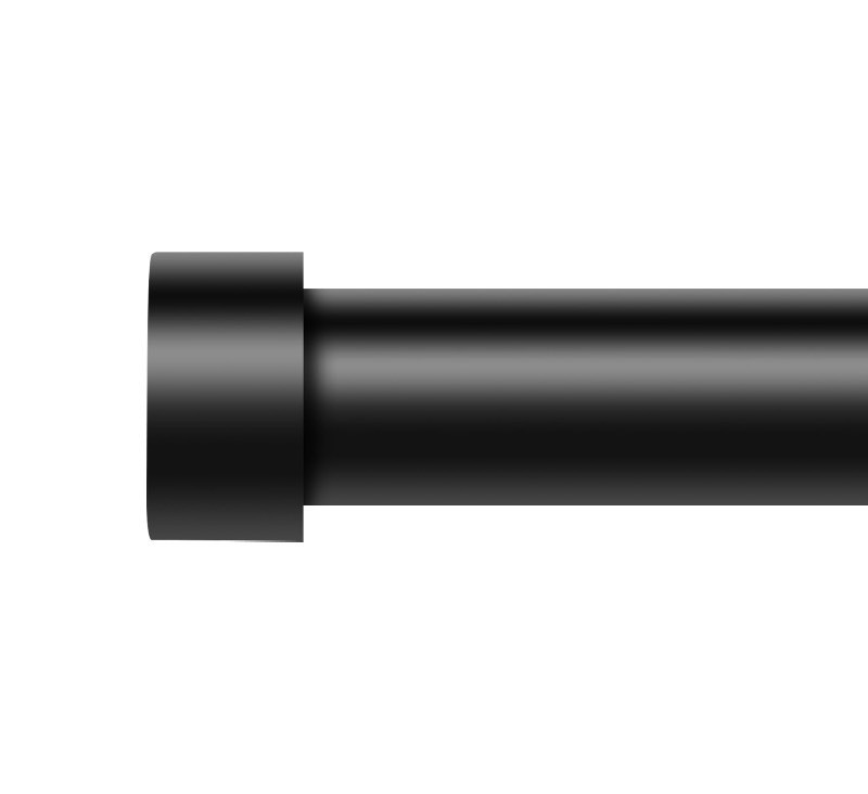 lot 6563492 image: VOIIY Curtain Rods for Windows 48 to 84 Inch(4-7 Feet),Black 1 Diameter Drapery Rods with End Cap Style Design,Modern Adjustable Heavy Duty Curtain Rod,Size36-88