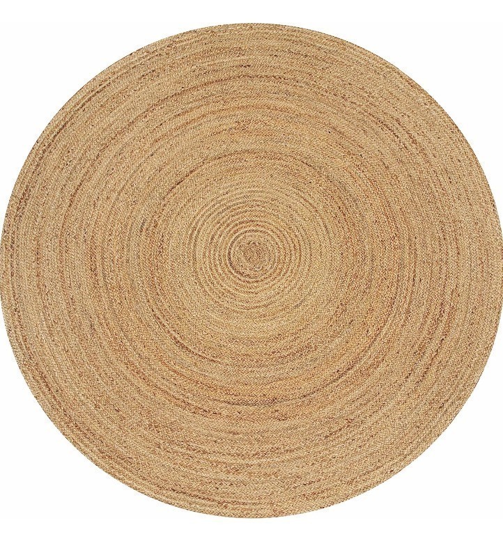 lot 113 image: New HandyMady Jute Braided Rug, 3 Round Natural Hand Woven Reversible Rugs for Kitchen Living Room Entryway