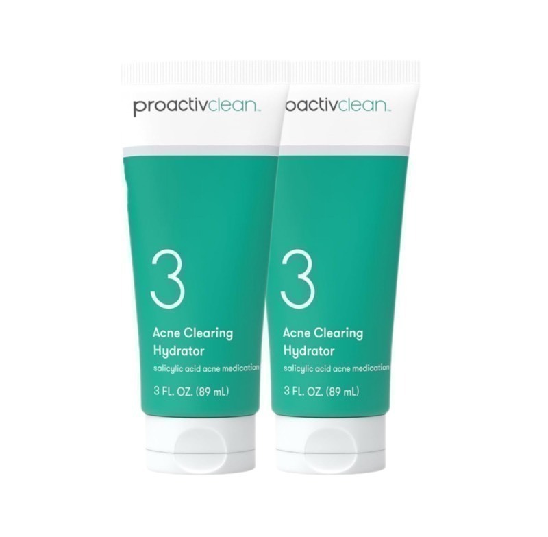 lot 118 image: 2 New Bottles of Proactiv Clean Acne Clearing Hydrator- Gentle Daily Face Moisturizer for Women and Men- Salicylic Acid Acne Treatment Cream Facial Lotion w Hyaluronic Acid and Vitamin E- 3oz.