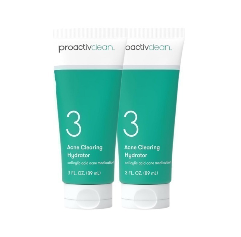 lot 119 image: 2 New Bottles of Proactiv Clean Acne Clearing Hydrator- Gentle Daily Face Moisturizer for Women and Men- Salicylic Acid Acne Treatment Cream Facial Lotion w Hyaluronic Acid and Vitamin E- 3oz.