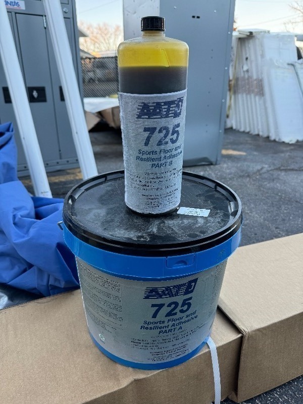 lot 201 image: New AATJ 725 Sports Floor and Resilient Adhesive Part A&B