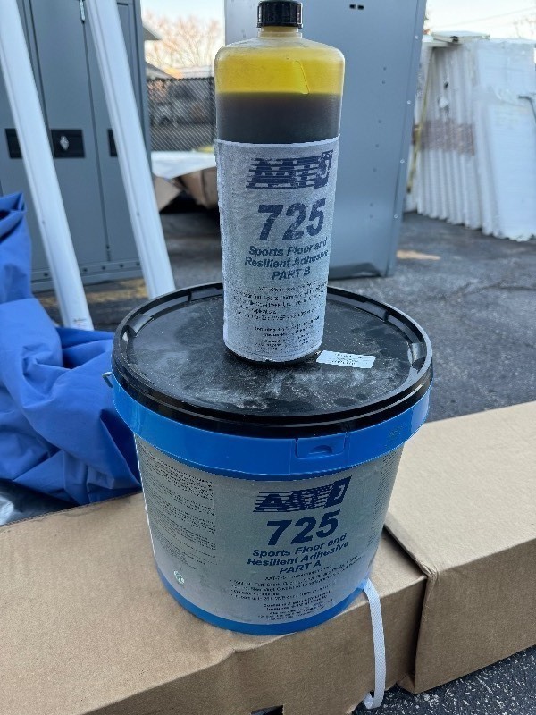 lot 202 image: New AATJ 725 Sports Floor and Resilient Adhesive Part A&B