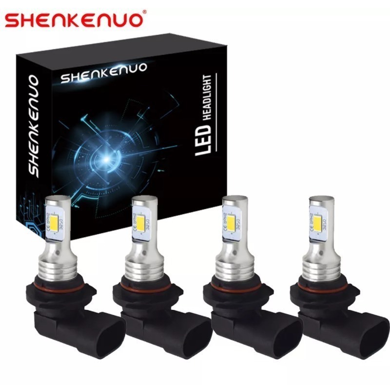 lot 205 image: New 4x SHENKENUO 9005 9006 Combo LED Headlight High Low Beam Bulbs 6000K Cool White