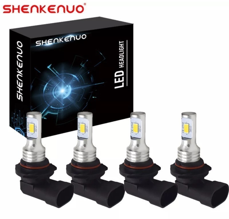 lot 206 image: New 4x SHENKENUO 9005 9006 Combo LED Headlight High Low Beam Bulbs 6000K Cool White
